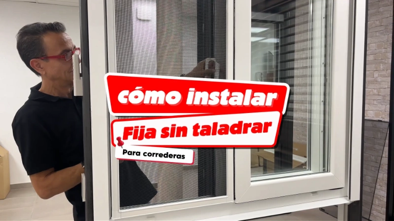 Instalación de mosquitera fija para ventana corredera sin taladrar